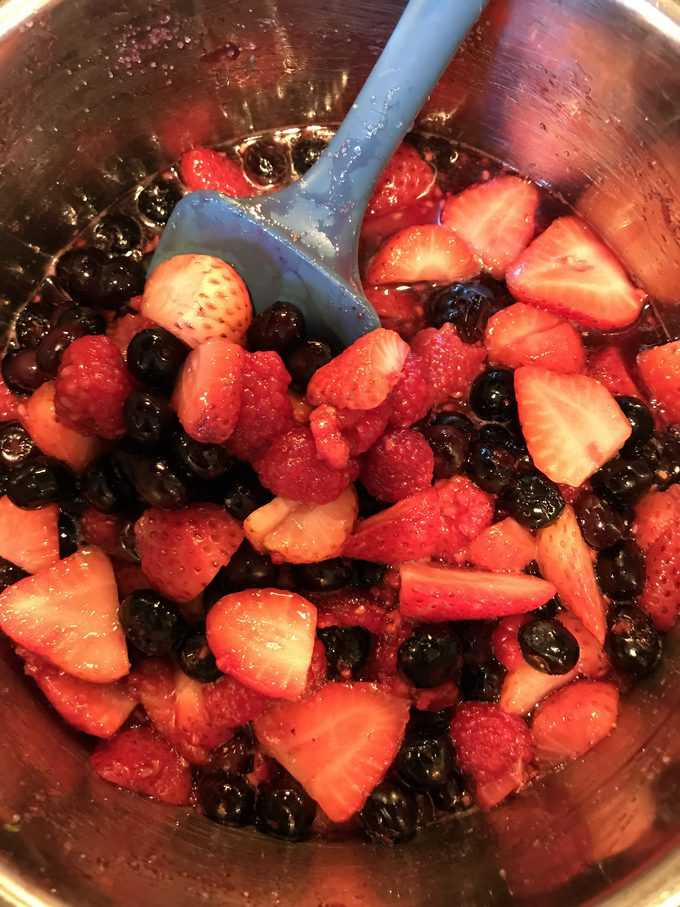 slightly cooked berries | savorwithjennifer.com