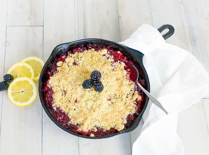 crumble with a white towel around the handle