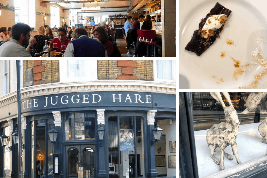 collage of the Jugged Hare restaurant