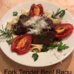 Fork Tender Beef Ragu with Roasted Tomatoes | Savorwithjennifer.com