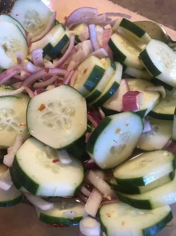 Cucmber and Onion Salad | savorwithjennifer.com