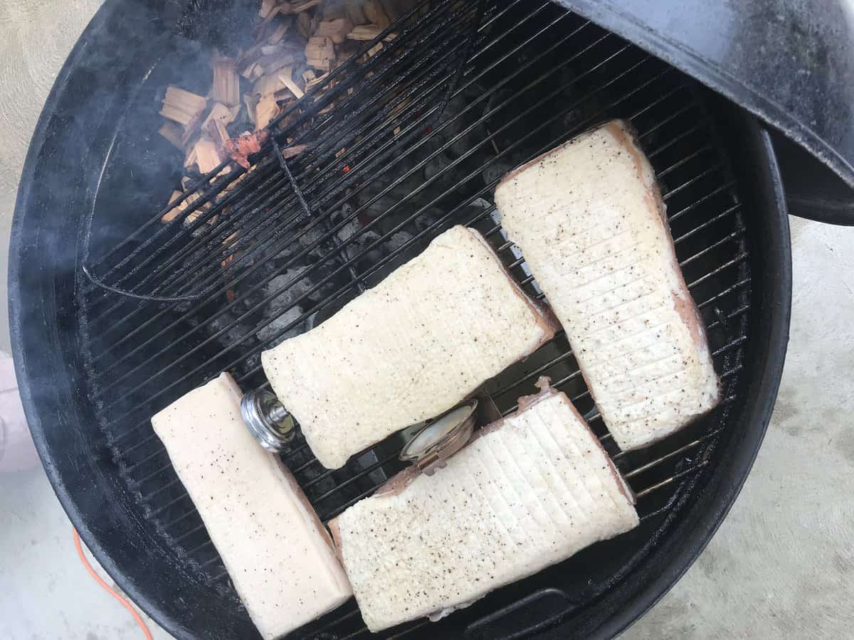 Pork Belly On Weber Grill | savorwithjennifer.com