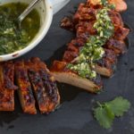 Grilled Sweet Chipotle Pork Tenderloin with Cilantro Lime Chimichurri | savorwithjennifer.com