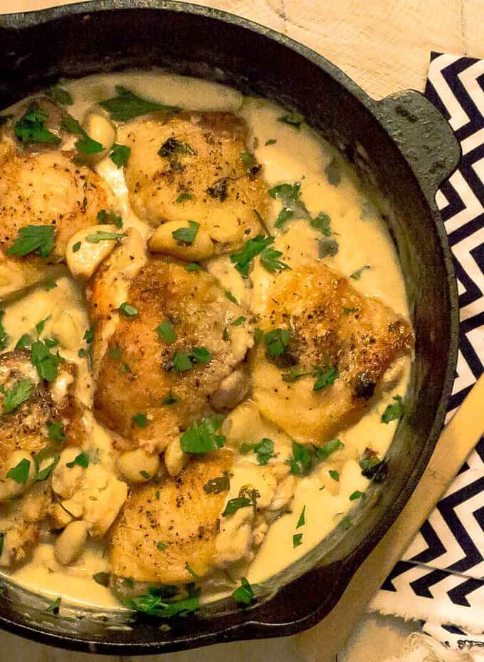 Crispy Roasted Chicken Thighs with 40 Cloves of Garlic SAVOR With