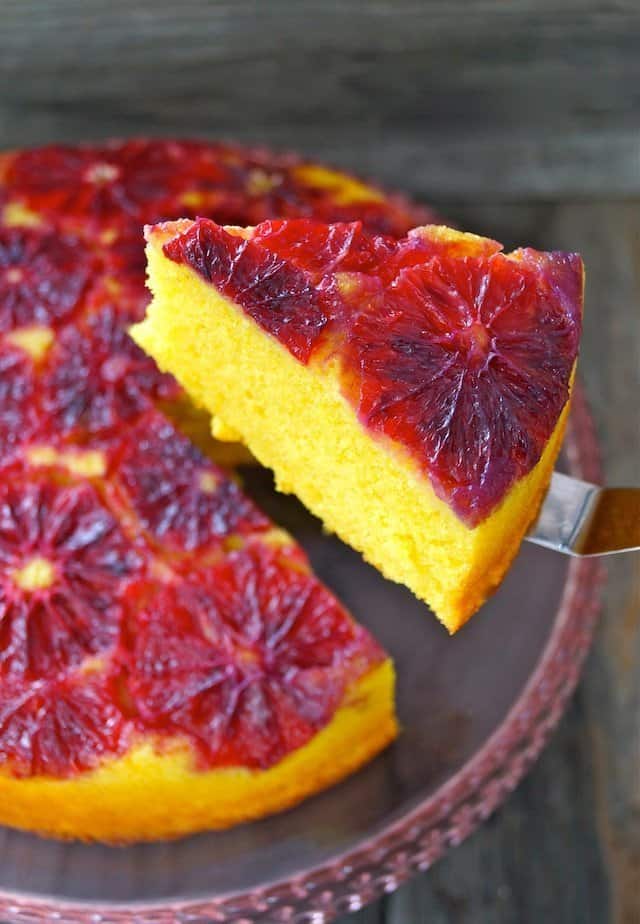 blood orange tumeric upside down pound cake