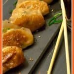 Shrimp Dumpling Potstickers Pinterest Pin
