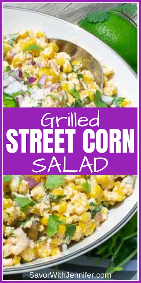 Grilled Street Corn Salad Pinterest Pin Image