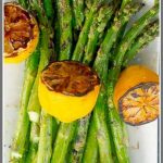 Grilled Asparagus with Grilled Lemon pinterest pin image