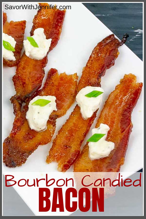 Brown Sugar Bourbon Bacon Bites Pinterest Pin Image