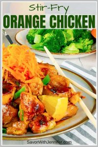 Sticky Orange Chicken Stir Fry Recipe Pinterest Pin  