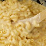 square picture close up of Extra Creamy Slow Cooker Macaroni and Cheese