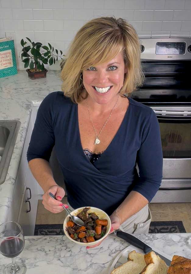 Jennifer trying beef stew