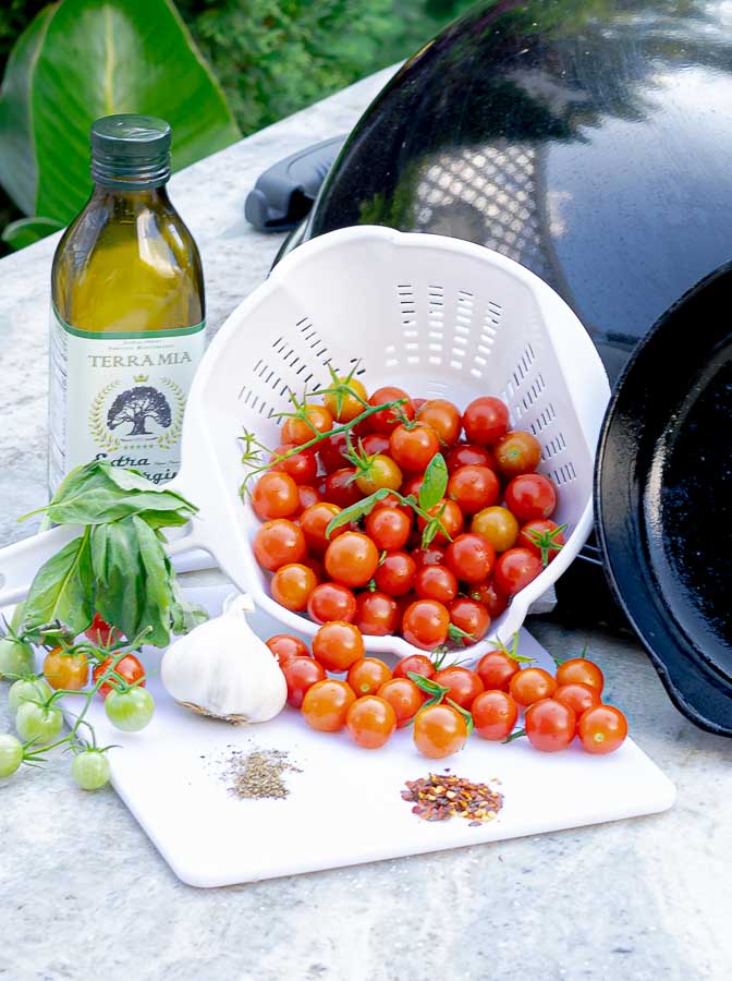 ingredients for blistered tomatoes