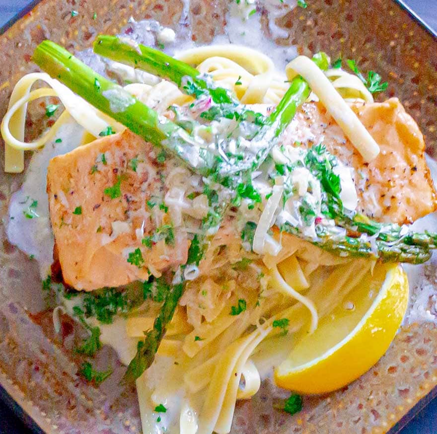 Pan Seared Salmon with Garlic Wine Cream Sauce SAVOR With Jennifer